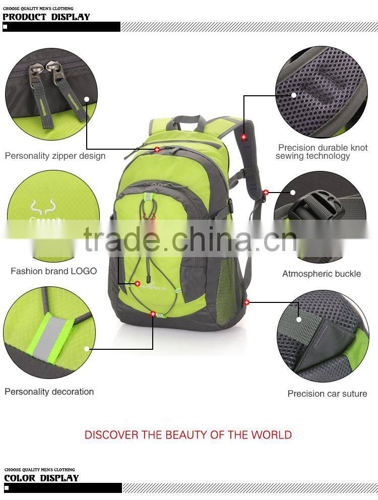 2015 New waterproof reflective cycling adventure backpack for teens