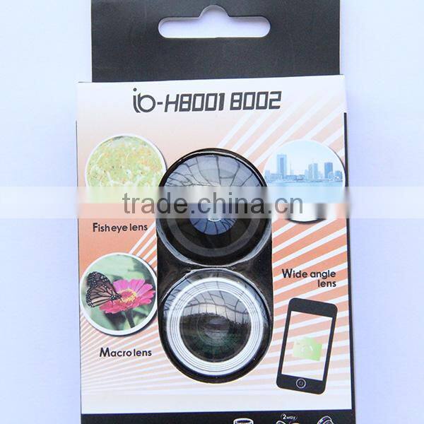 2016 New Design Universal clip Fish eye + Wide angle + Macro 3 in 1 camera Lens for Mobile Phone