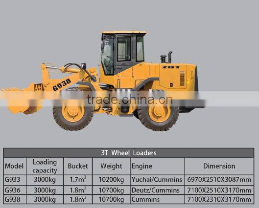 china brand new 3ton wheel loader SDLG LG936L only 25800usd per unit DEUTZ engine