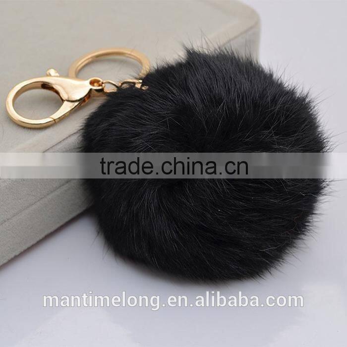rabbit fur ball keychain rabbit tail keychain rabbit fur key chain