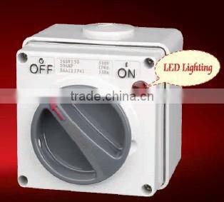 ip rating 66 250/500V 10-63A electrical industrial waterproof led light alarm switch