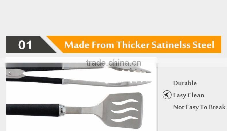 wooden handle stainless steel bbq fork