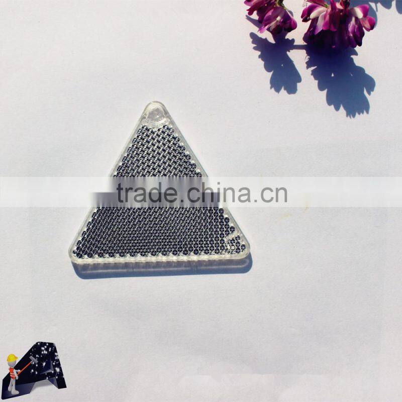 Acrylic trangle shape reflective keychain