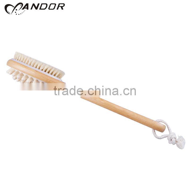 Natural Bamboo Long handle Detox Massage Body Brush
