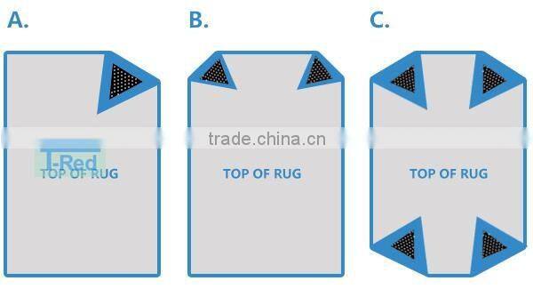 shenzhen furniture sticky material non slip rug corner grippers grip carpet corner