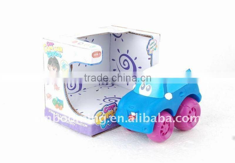 Promotional Gift Kids Rubber Cartoon Car Toys