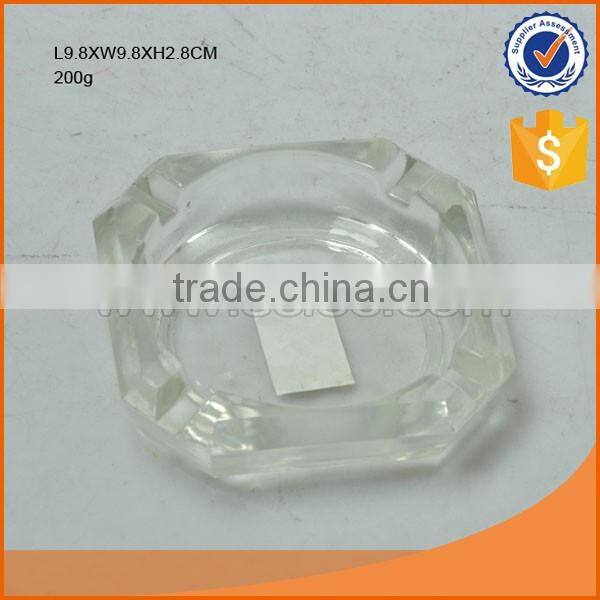 Square glass ashtray