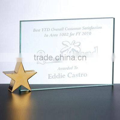 high quality crystal award plaque office gift