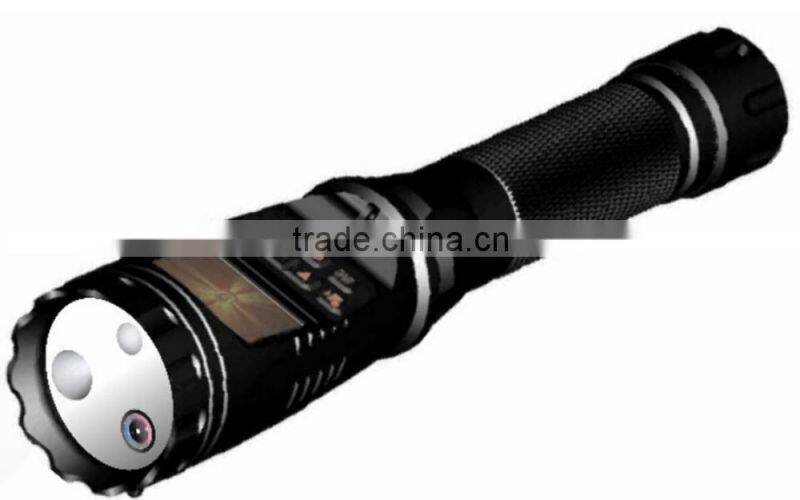 Full 1080p hd Multifunctional police flashlight DVR to to record video/audio/photo