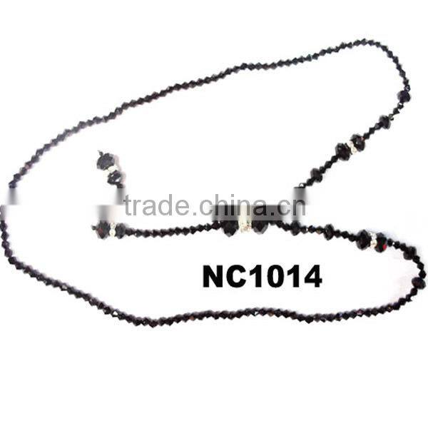 statement crystal necklace with magnetic clasp