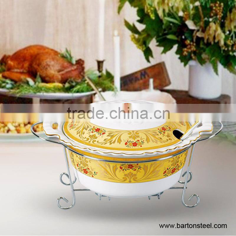 Ceramic Chafing dish and food warmer
