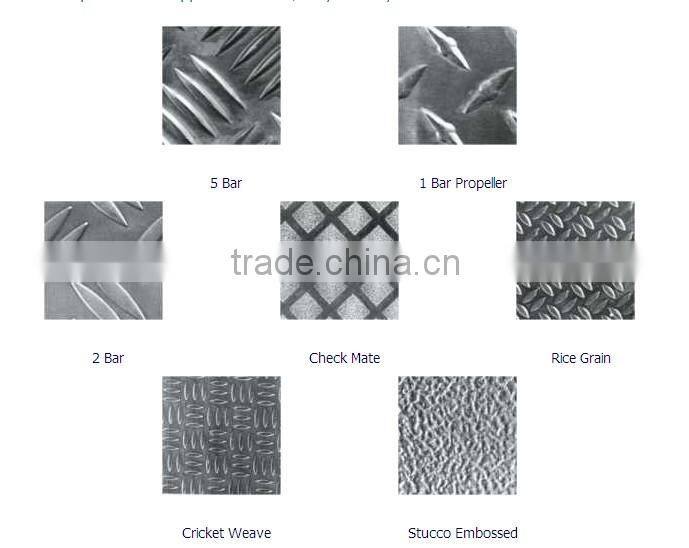 H24 H14 H32 5052 1200 3003 anti-slip plastic tread plate sheets