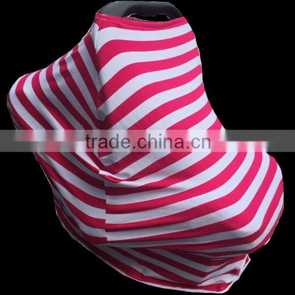 2016 Baby Loves Cuddle Soft Hot Pink Stripe Design Multifunction Car Seat Carrier Cover