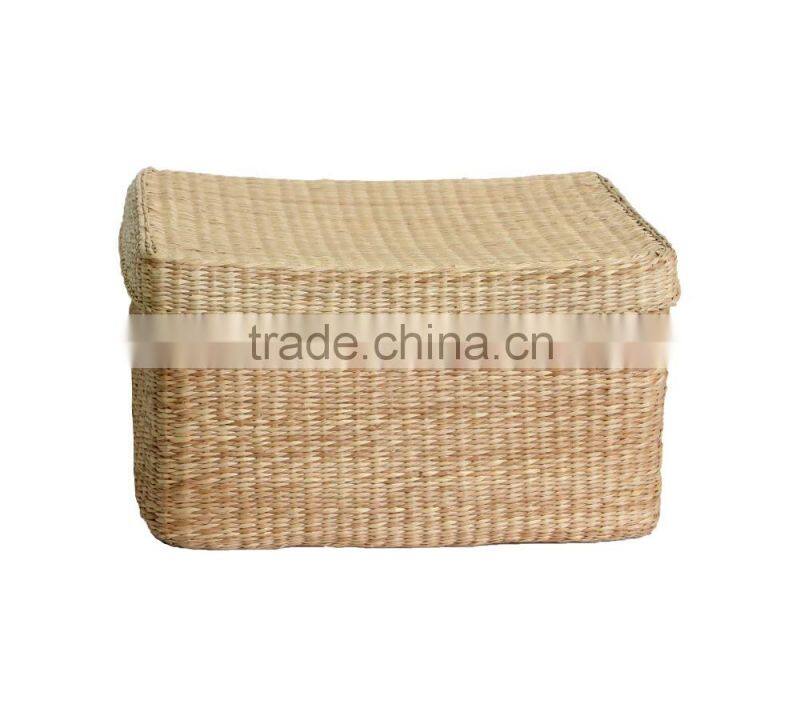 Small eco-friendly seagrass box with lid, cute seagrass box with cheap price