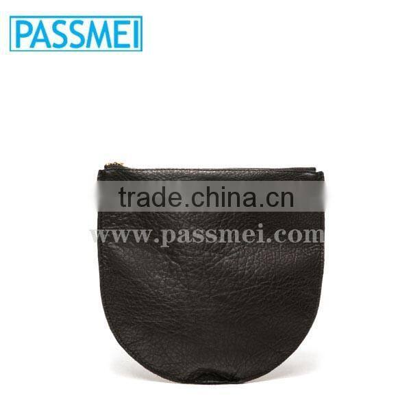 Ladies Genuine Black Leather Pouch