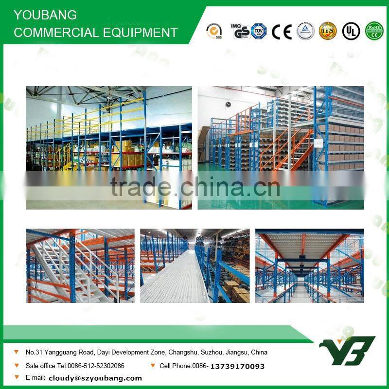 Hot sell best price heavy duty warehouse multi-layer heavy duty mezzanine rack /steel platform shelves (YB-WR-C79)