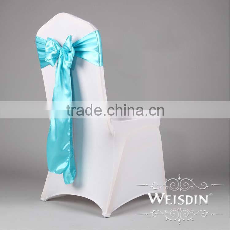 Spandex/rycra chair cover with beautiful satin sash for banquet use and wedding