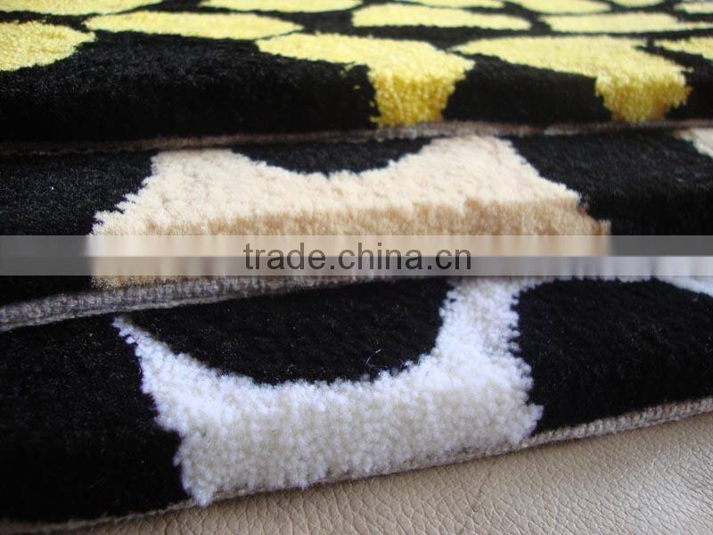 Red excellent quality cartoon design acrylic wool car floor mat