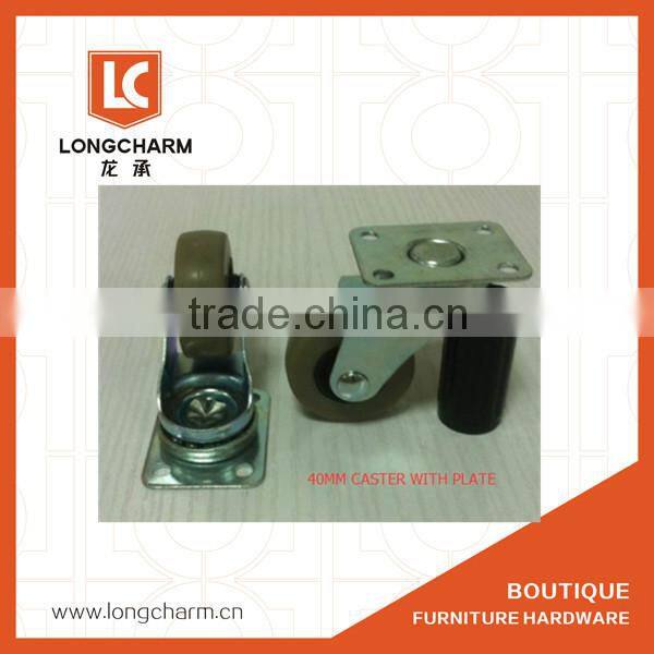 50mm swivel casters office chair wheels castors with lock and plate made in China