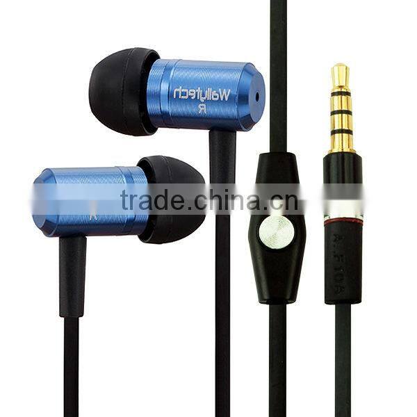 Flat cable Earbuds With Mic