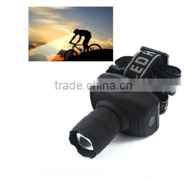 T27B waterproof 1W LED Headlight Light Headlamp Head Lamp Flashlight 3 modes