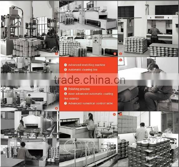 Forged aluminum stew pot with silicon rim lid and induction bottom