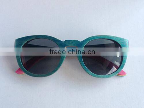 Meiaoqi skateboard wood Pure manual polarized sunglasses,custom wood sunglasses