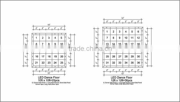 2016 good market dj stage stand light floor led crystal magic ball light dance floor, ceiling or