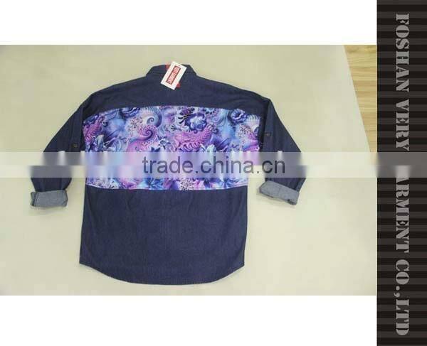 Fashion and special painting jeans shirt men