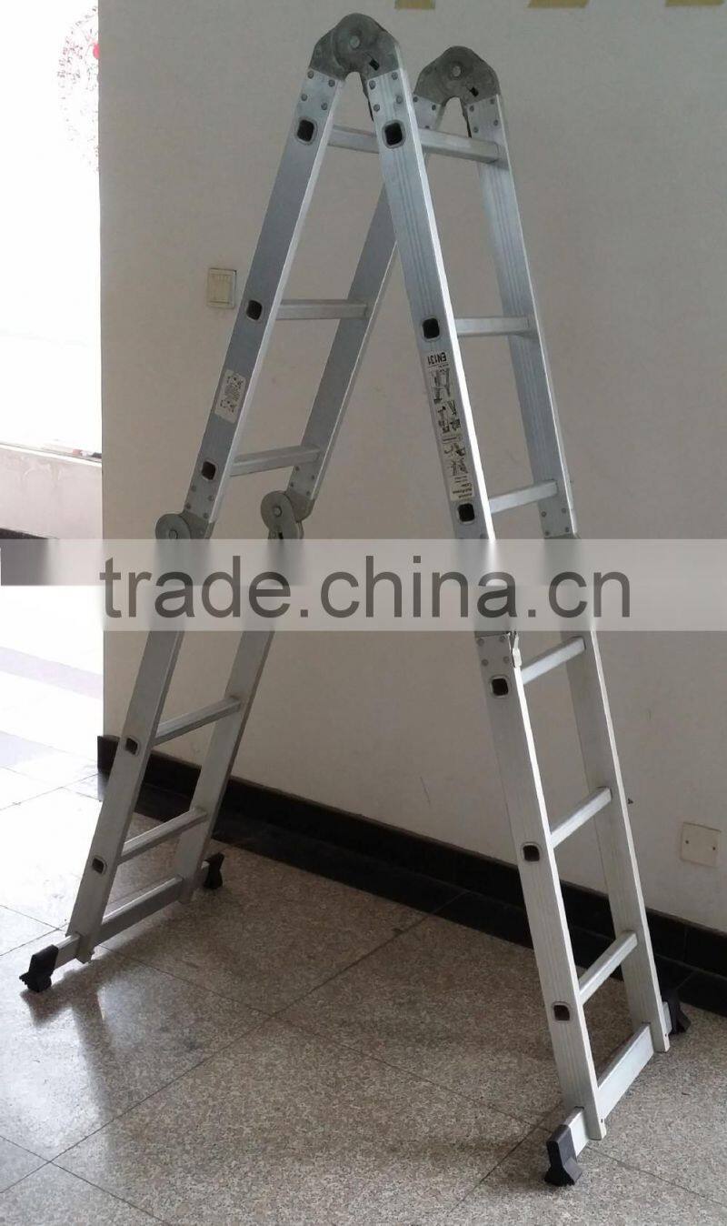 2014 hot sales Aluminium multi-purpose ladder with 4*3 steps 3.7m height