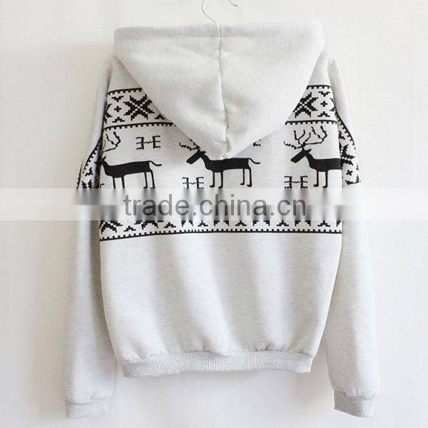 2014 custom wholesale long sleeve hooded sweatshirt