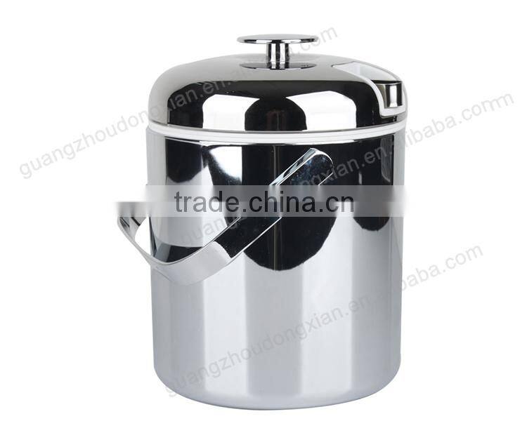 Premium Double Wall metal Stainless steel ice bucket