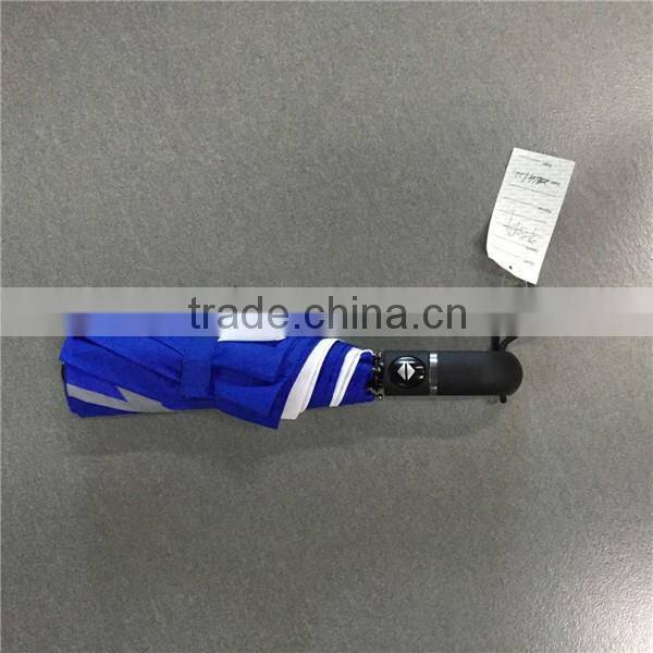 auto umbrella 3 fold two tone umbrella with finger handle