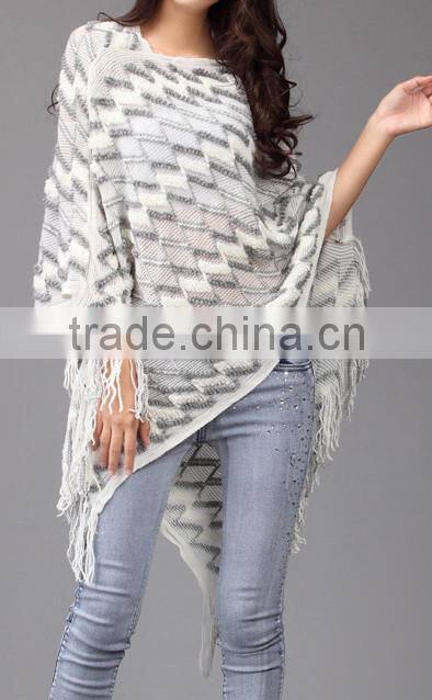 Women knitting patterns bat sleeve sweater cape,wholesale superhero cape