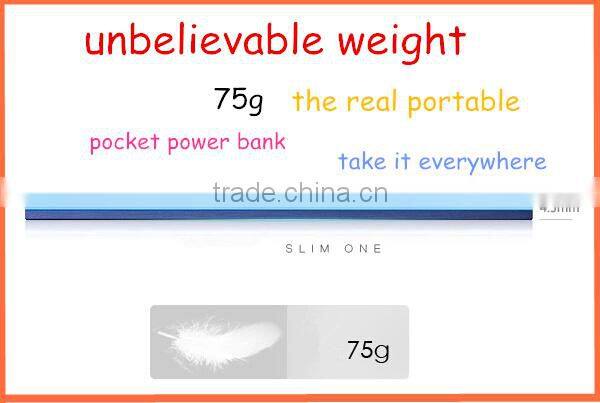 China new products! outdoor ultra thin credit card mobile power bank station