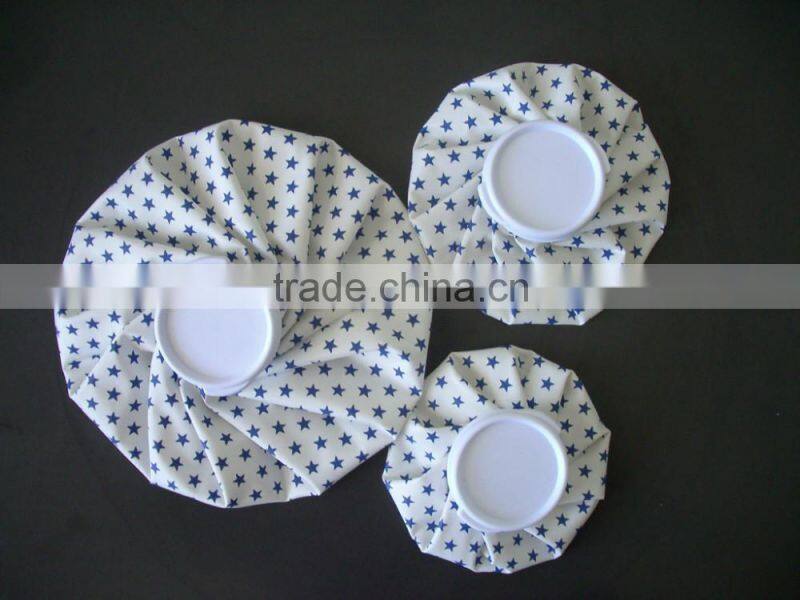blue color fabric ice bag, cloth ice bag