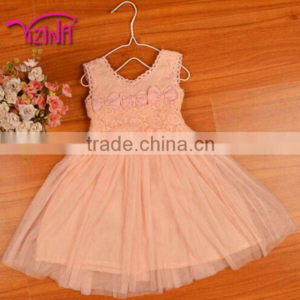 Fshion young little queen flower girl net dress