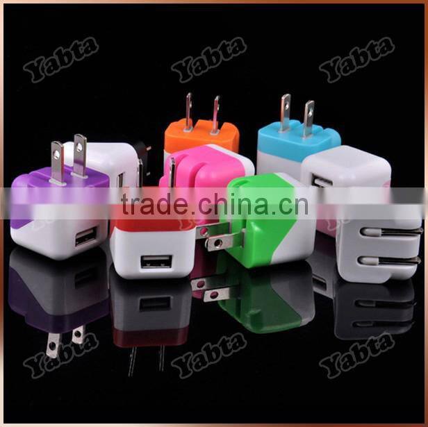 5V 2.1A Output Single Port Foldable USB Adaptor For Samsung Charger