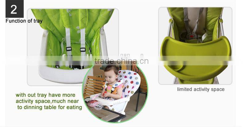 Baby dinging chair with large tray