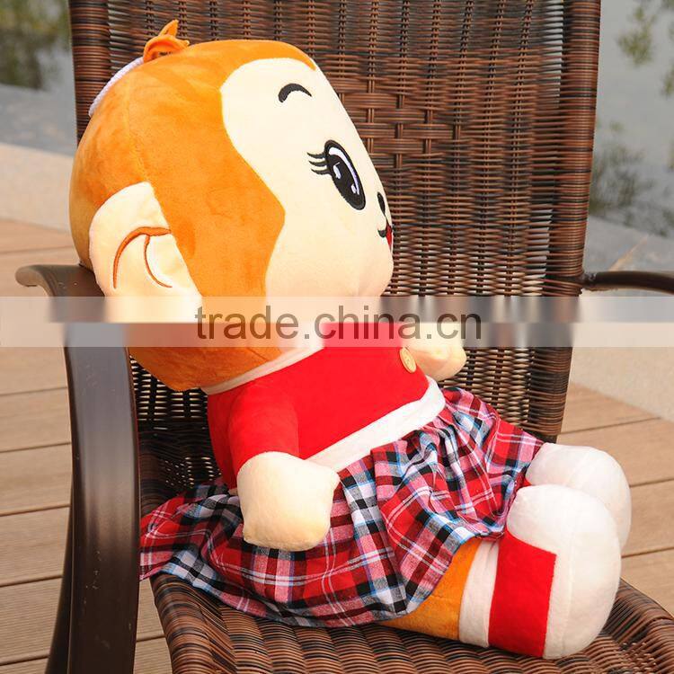 made in china promotional economy custom plush soft purple monkey toys