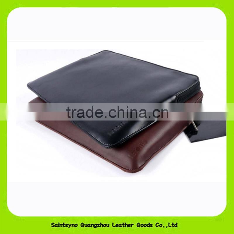 15055 Factory wholesale leather cover case tablet holder with zipper
