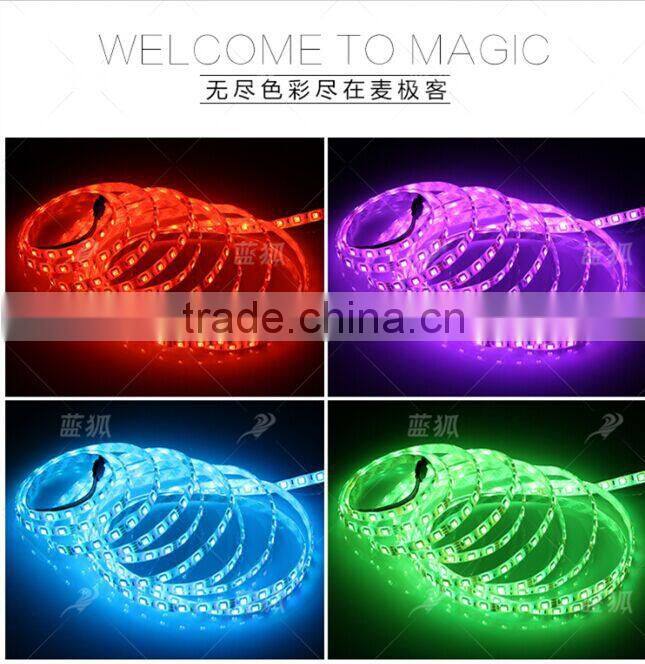 Color changeable SMD5050 waterproof IP65 wireless led strip light rgb