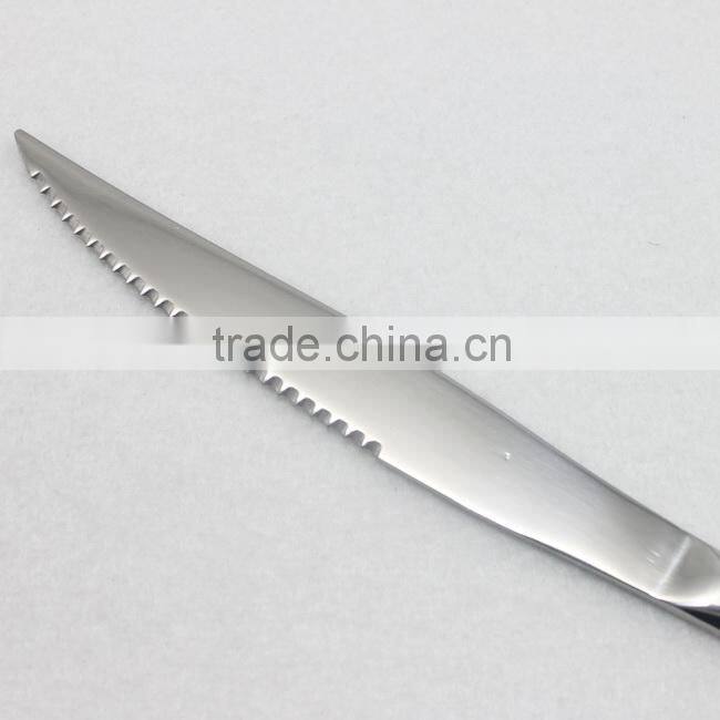 High end serrated knife steak