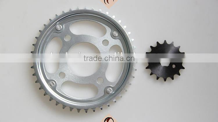 HIGH QUALITY fine blanking vietnam scooter chain rear sprocket 428H/110L-37T/15T motorcycle chain and sprocket