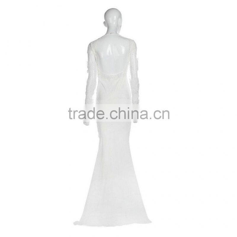 Women Bridesmaid Ball Prom Gown Formal Evening Party Cocktail Long Lace Dress VM