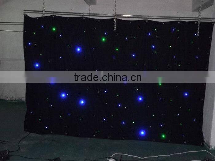 wedding decoration RGB Led star cloth & stage backdrop