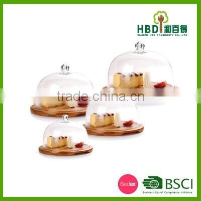 Buy 24*24cm Glass Cheese Dome Cover,Glass Dome With Base,Decorative Glass Dome For Cake