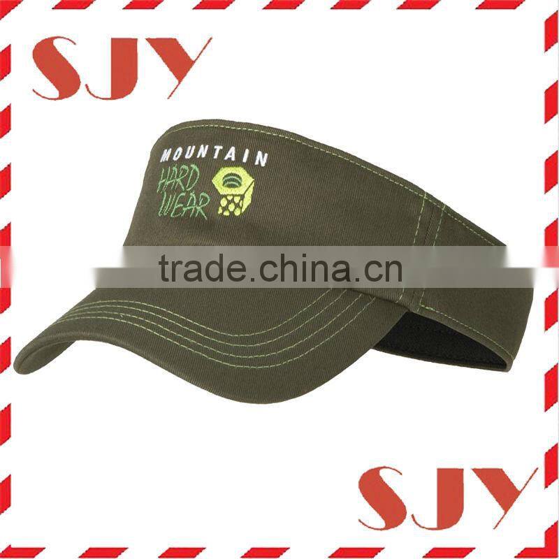 Fashion Promotional golf wide brim white sun visor caps