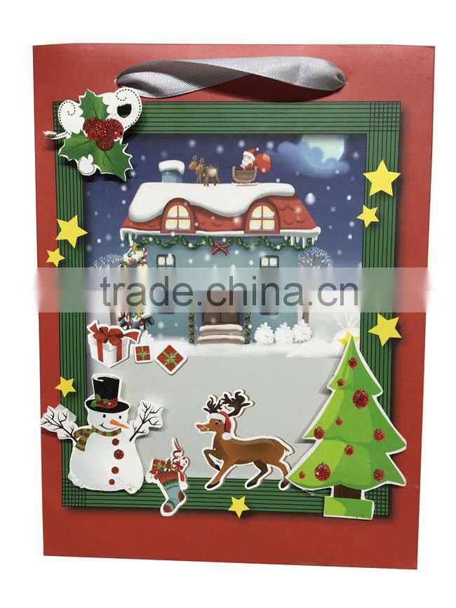 China Gift Paper Bag Manufactures Christmas Paper Package Bag