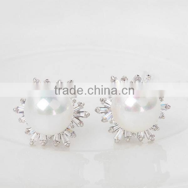Women Korean New Design Zircon Stud Earrings Wholesale ZTTM-1307